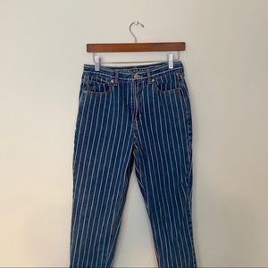 Woman’s American Eagle Pinstripe Mom Jeans